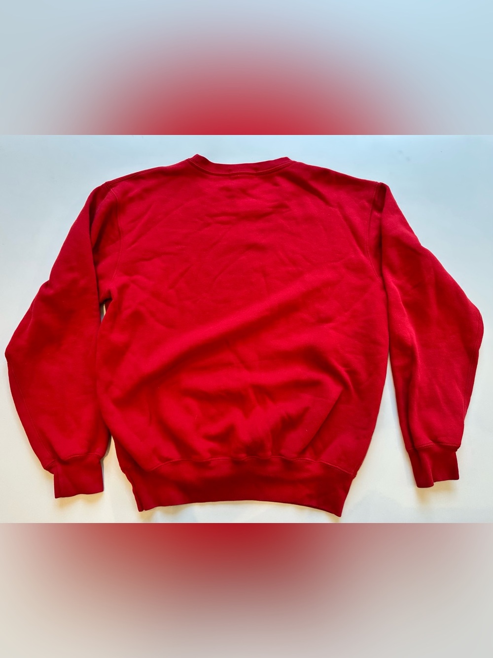 Vintage Polo by Ralph Lauren Red Fleece Crewneck Sweatshirt Small Pony S - Picture 2 of 6